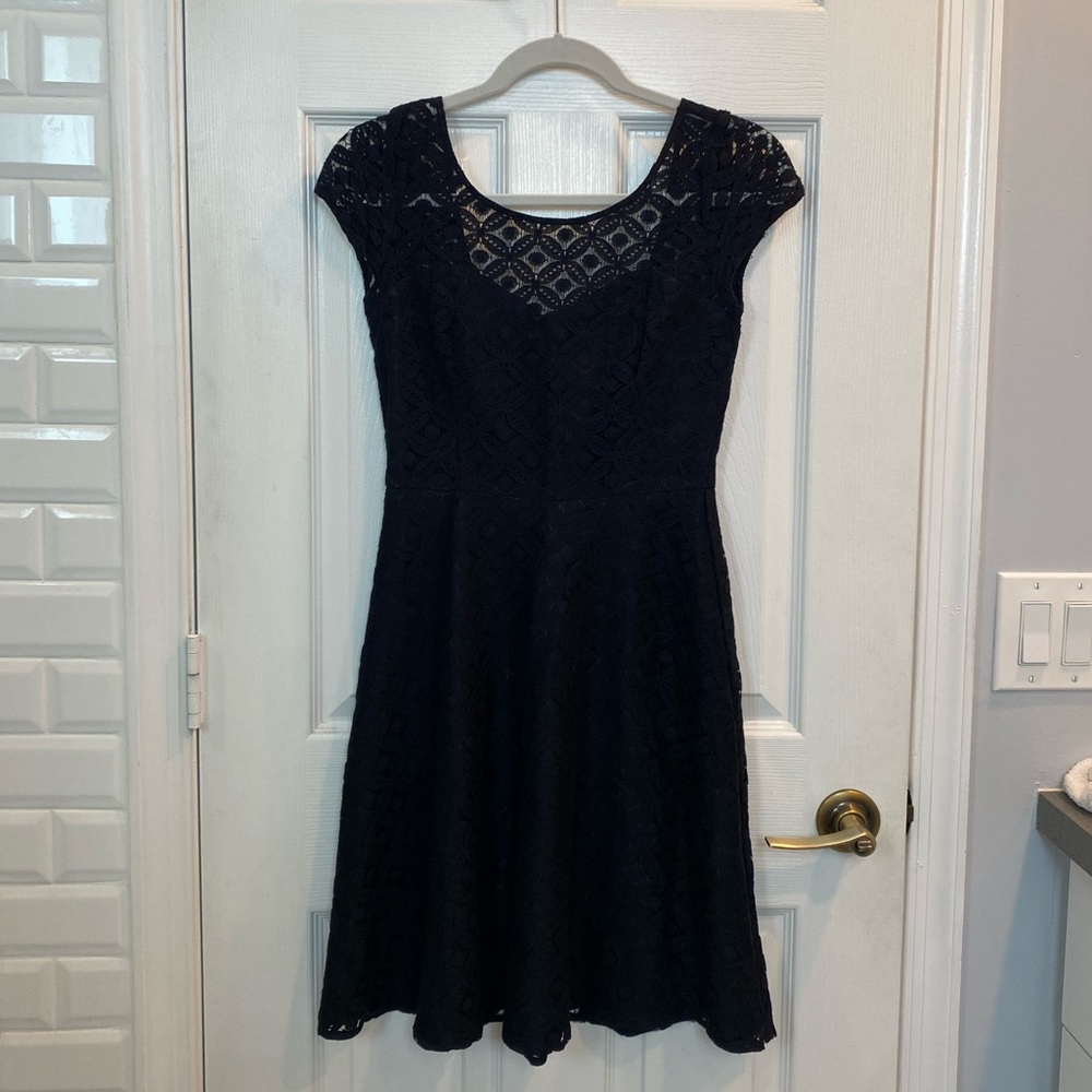 white house black market black lace mini dress